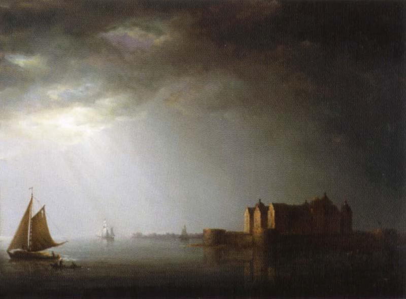 Carl Johan Fahlcrantz Kalmar Palace in mansken oil painting image